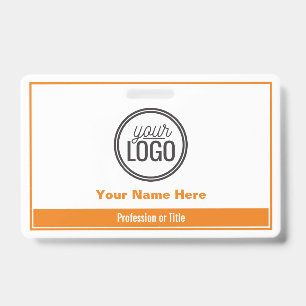 Crachá Placa de identificação profissional com bloco de c