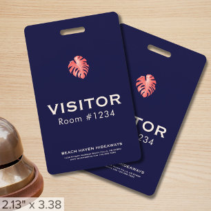 Crachá Placa de Visitante Logotipo da Empresa Hotel Resor
