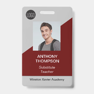 Crachá Placa Personalizada de Nome e Foto da Equipe Escol