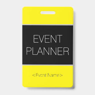 Crachá "PLANEJADOR DE EVENTOS" elegante