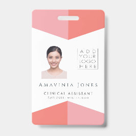 Crachá Plástico de identificação de foto comercial para m