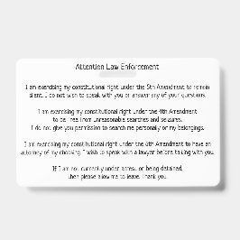 Crachá Polícia Patrol Pare De Saber Seu Cartão De Direito