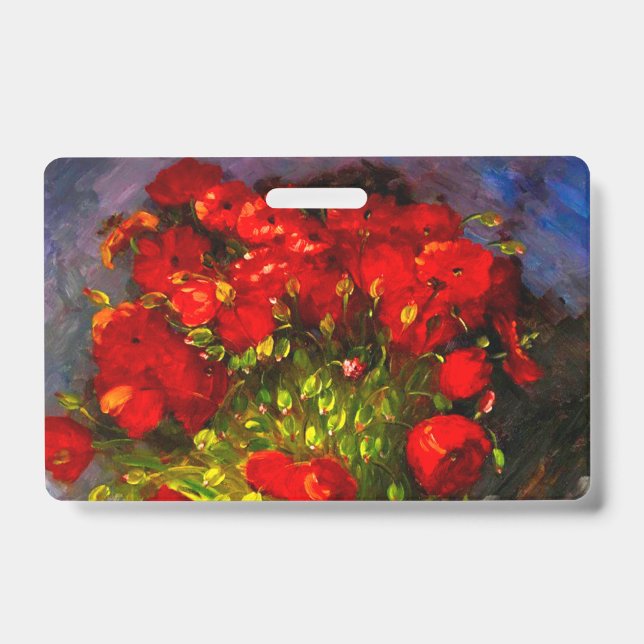 Crachá Poppies Vermelhos Van Gogh (Frente)