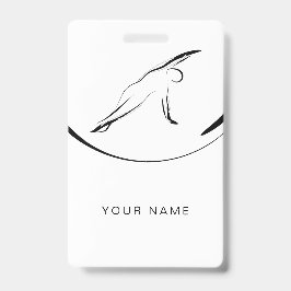 Crachá pose de alongamento lateral do Pilates