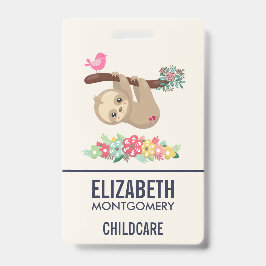 Crachá Preguiça Marrom Fofa Pendurada de Cabeça para Baix