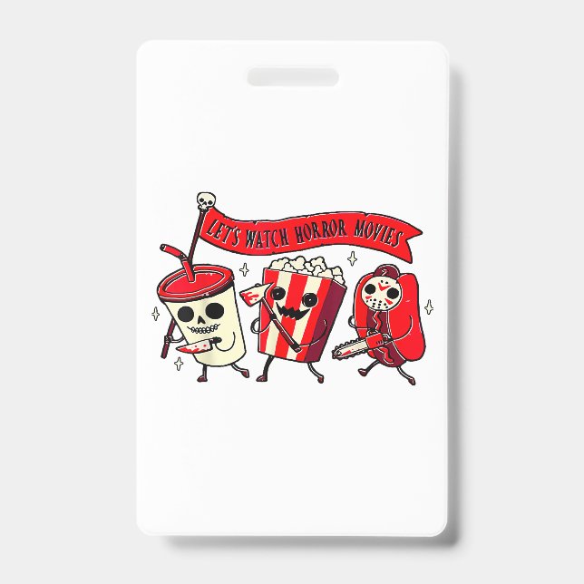 Crachá Preguiçosas de Halloween Mulheres Homens Assustam  (Frente)