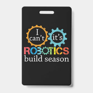 Crachá Presente da Temporada de Construção de Robótica Nã