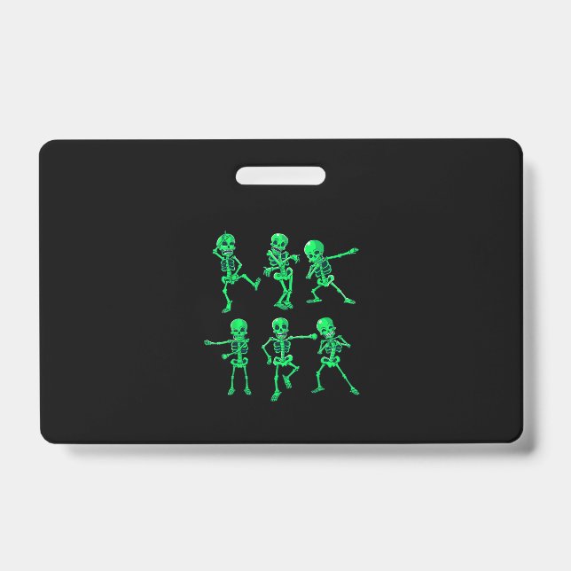 Crachá Presente Dança| Presente de Dança de Esqueletos de (Frente)