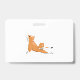Crachá presente de aniversário engraçado do shiba inu d