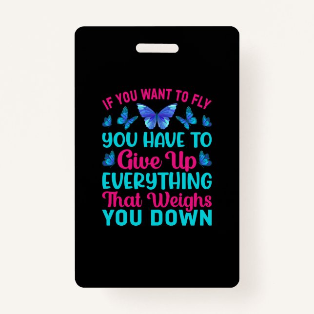 Crachá Presente de borboleta | Se Quiser Voar (Frente)