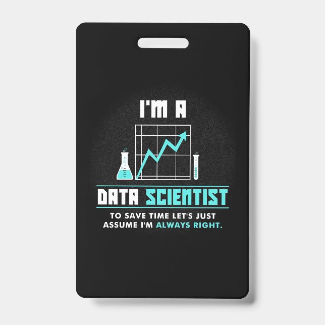 Crachá Presente de Cientista | Eu Sou um Cientista de Dad (Frente)