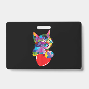 Crachá Presente de Gato Fofo para Amantes de Gatinhos Art
