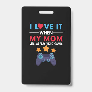 Crachá Presente de jogador minha mãe me deixa jogar video