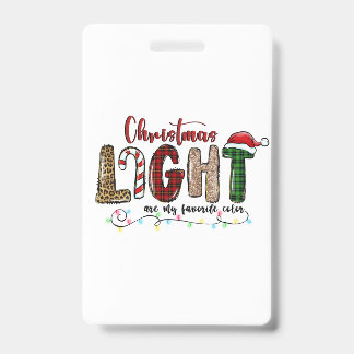 Crachá Presente de Natal Luzes de Natal São Minha Cor Fav