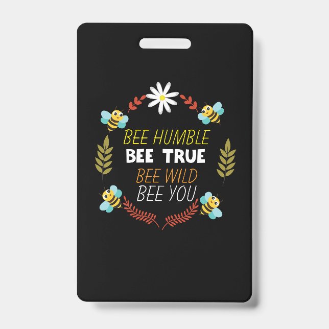 Crachá Presente para Apicultor | Abelha Humilde Abelha Ve (Frente)
