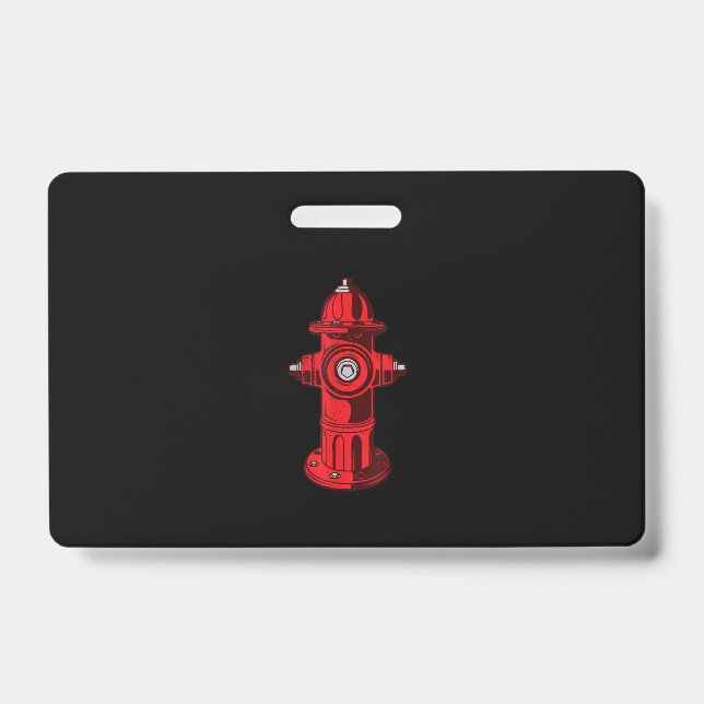 Crachá Presentes de Bombeiros Gráficos Vermelhos (Frente)