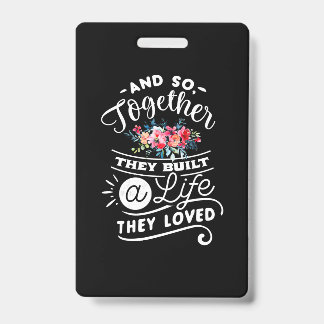 Crachá Presentes de Casamento | Construir Uma Vida Que Am