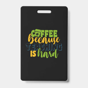 Crachá Presentes para Professor   Café Porque Ensinar é D
