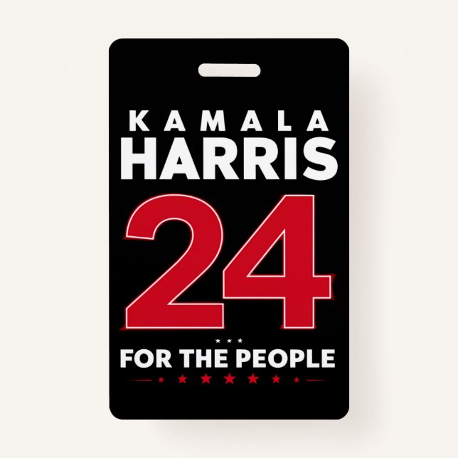 Crachá Presidente 47 Kamala Harris 2024 Apoio Madame (Frente)