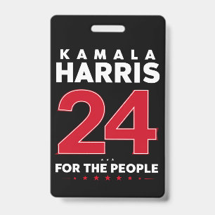 Crachá Presidente 47 Kamala Harris 2024 Suporte Senhora