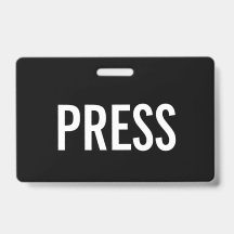 Pressione todos os Crachás de ID Horizontal de Ace