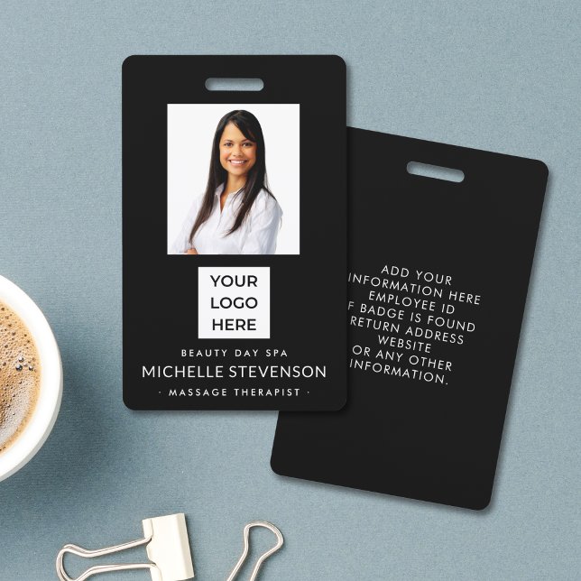 Crachá Preto de Segurança da Empresa para ID de Foto do F (Criador carregado)