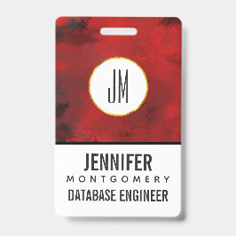 Crachá Preto e Vermelho Moderno Abstrato - Mistério Sombr