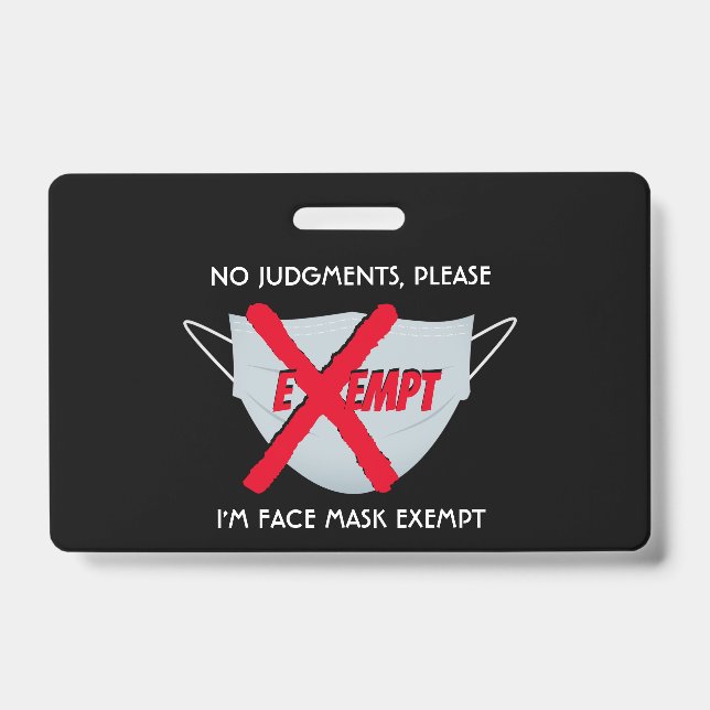 Crachá Preto Elegante | EXCETO MÁSCARA FACIAL (Frente)