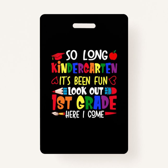 Crachá Professor de 1º grau no jardim de infância (Frente)