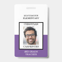 Crachá Professor de Fotografia na Escola Púrpura e Branca