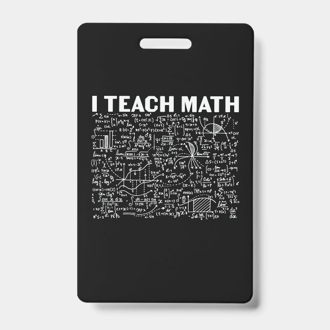 Crachá Professor de Matemática Ensino Matemática (Frente)