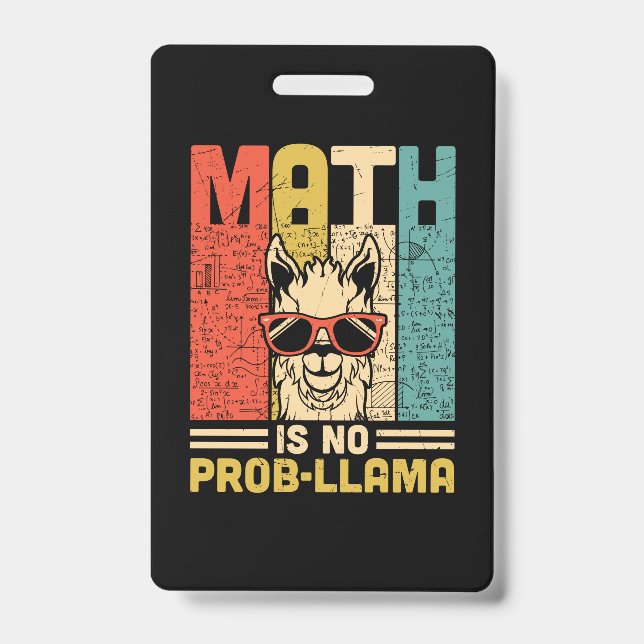 Crachá Professor de Matemática Matemática Não é Problema (Frente)