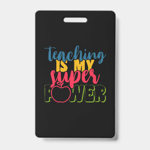 Crachá Professor de presentes   Ensino É O Meu Super Pod