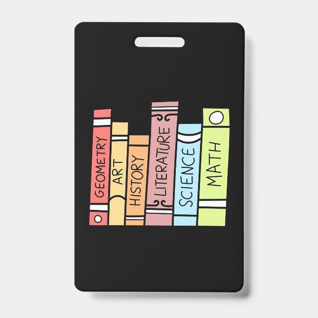 Crachá Professor de presentes | Voltar à escola doméstica (Frente)