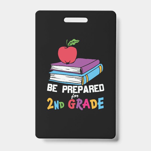 Crachá Professor do 2º ano esteja preparado para o 2º ano (Frente)