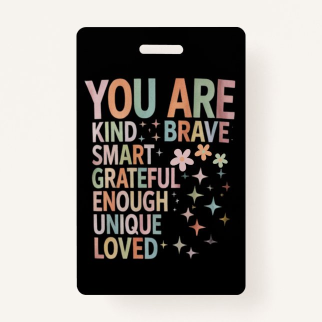 Crachá Professor Motivational First Day Back to School (Frente)