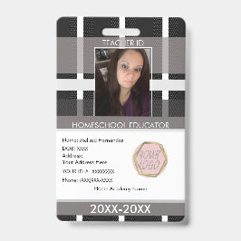 Crachá Professora Escola de Ensino Superior Xadrez de Ide