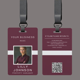 Crachá Profissional com Foto e Código QR Personali