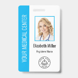 Crachá Profissional Médico Foto e Texto Personalizados Az