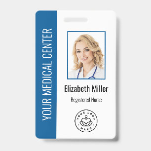 Crachá Profissional Médico Foto e Texto Personalizados Az
