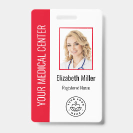 Crachá Profissional Médico Foto e Texto Personalizados Ve