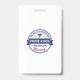 Crachá Proud Nurse Healthcare Hero Vintage Badge