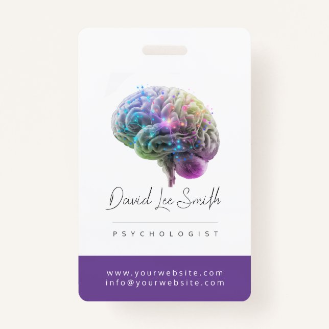 Crachá Psicólogo / Neurologista Minimalista (Frente)