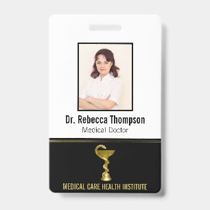 Crachá Pulseira de Identificação Médica Cobra Hygieia Dou