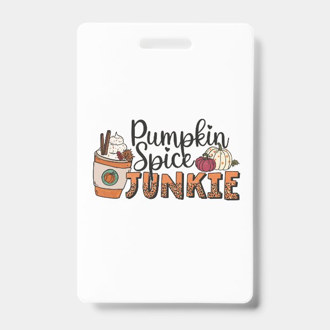Crachá Pumpkin Spice Junkie Fall (Frente)