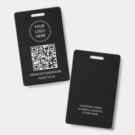 Crachá QR Code Business Logo Business Event