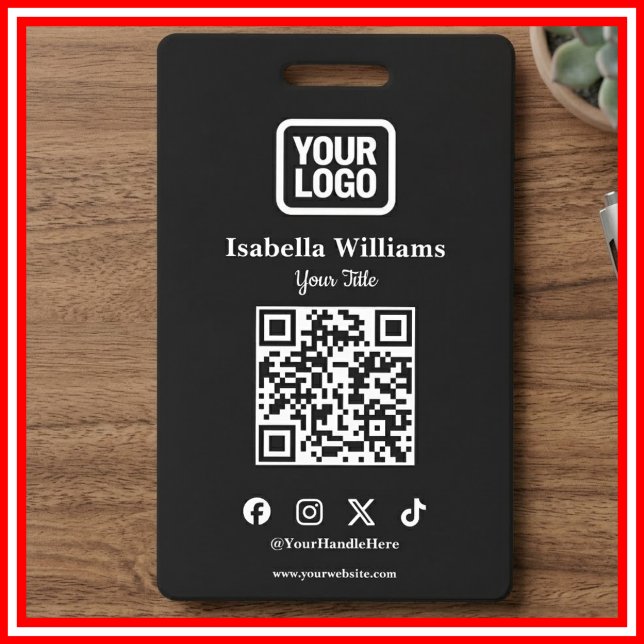 Crachá QR Code Event Badge | Digital Black Budget ID Card (Criador carregado)