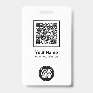Crachá Qr Code Personalizado do Funcionário Código de Bar