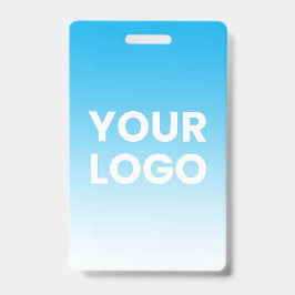 Crachá Qualquer Fundo de Cor | Gradiente branco e seu log