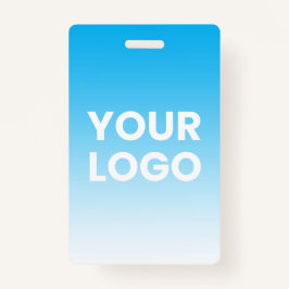 Crachá Qualquer Fundo de Cor | Gradiente branco e seu log